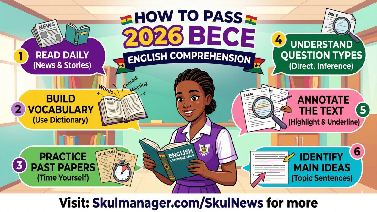 How to pass 2026 BECE English Comprehension on May 4th, 2026